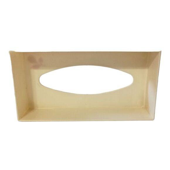 VIntage Tissue Box Cover Holder Fesco Plastic Beige Pink Rose Celluloid Plastic. - Picture 8 of 16